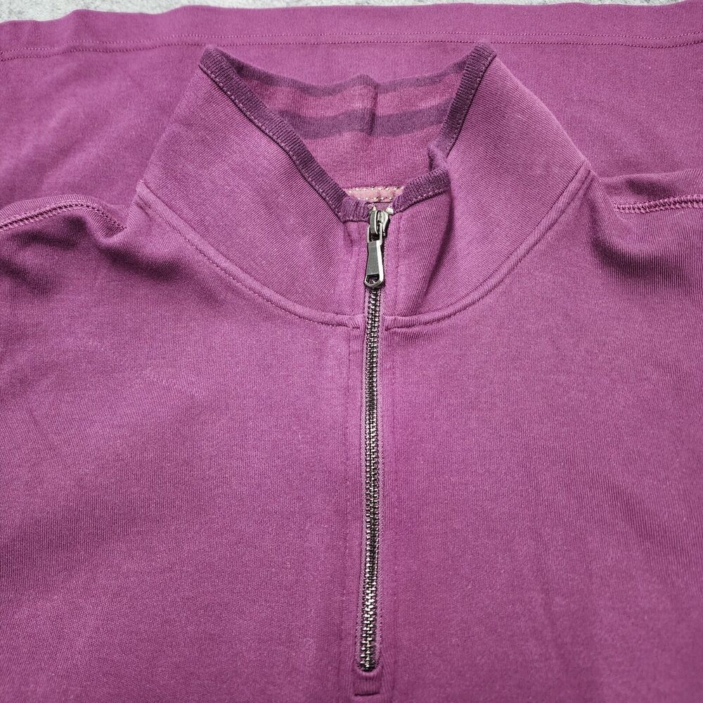 Robert Graham Men’s Quarter Zip Purple Pullover Sweater Size XL - Picture 3 of 11